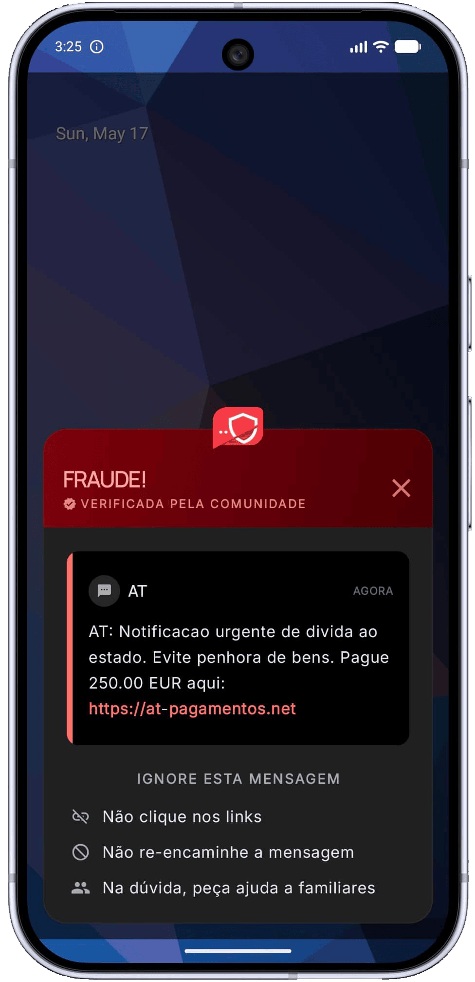 Community verified fraud alert